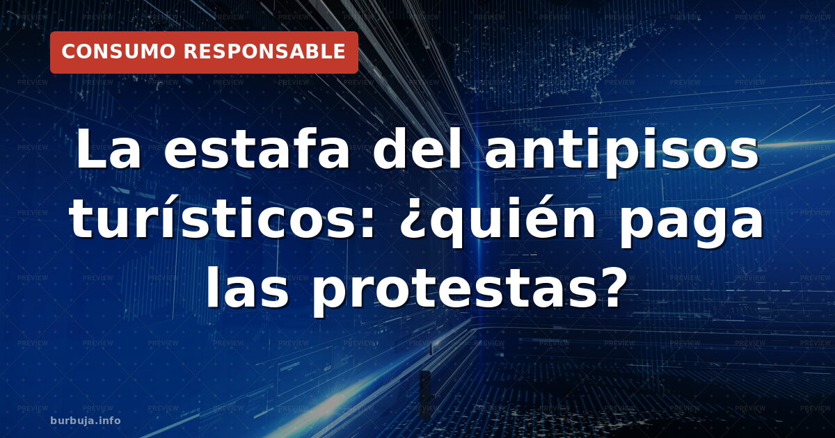 El movimiento antipisos turísticos: una estafa con financiación hotelera