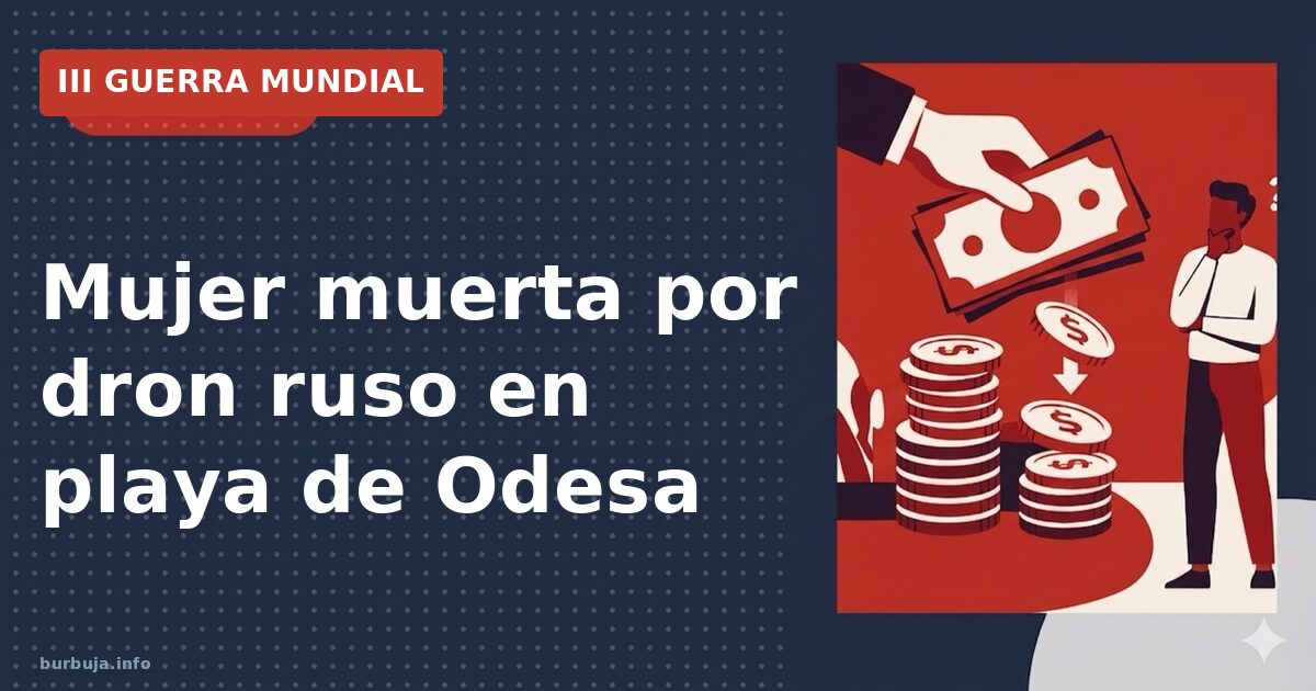 Dron ruso asesina a bañista en Odesa
