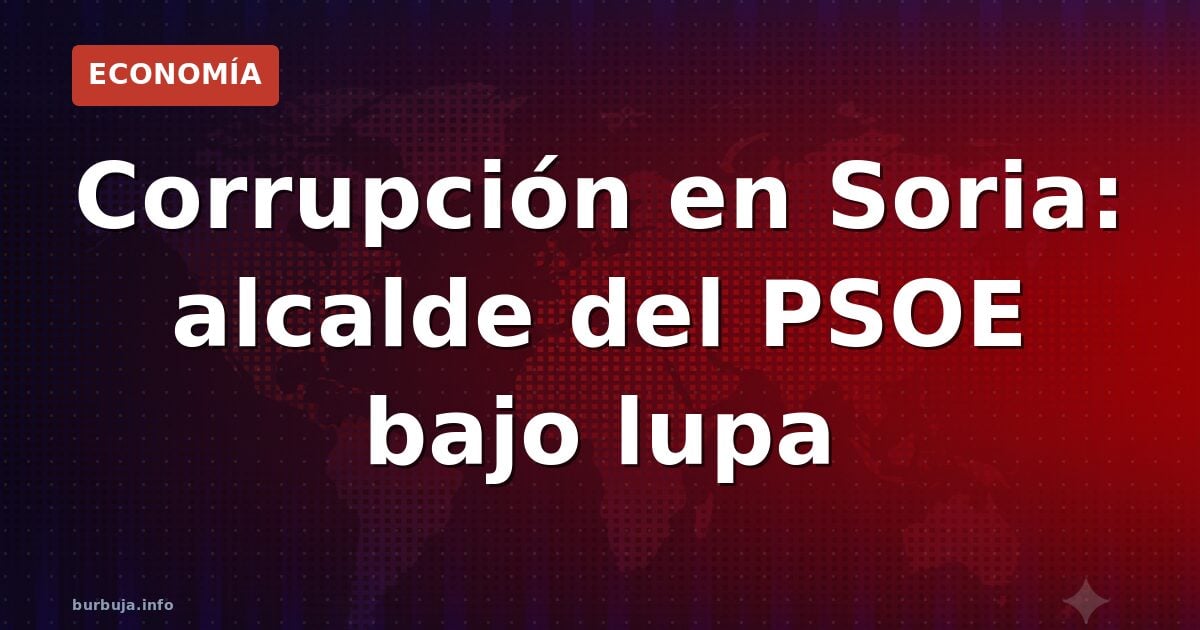 Alcalde de Soria investigado por blanqueo