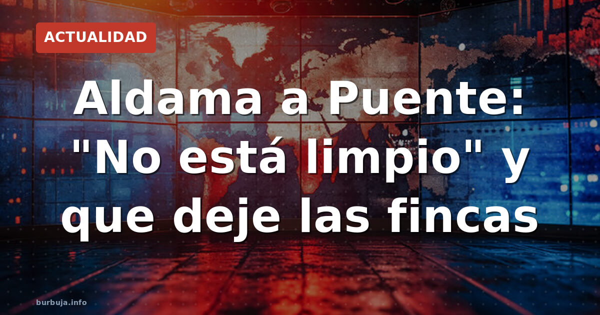 Nuevo órdago de Aldama a Óscar Puente