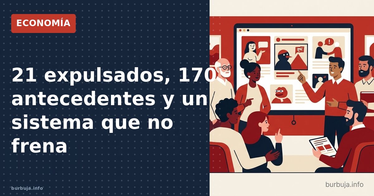 21 expulsados, 170 antecedentes y un sistema que no frena