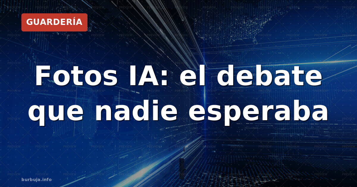 Fotos IA: el debate que nadie esperaba