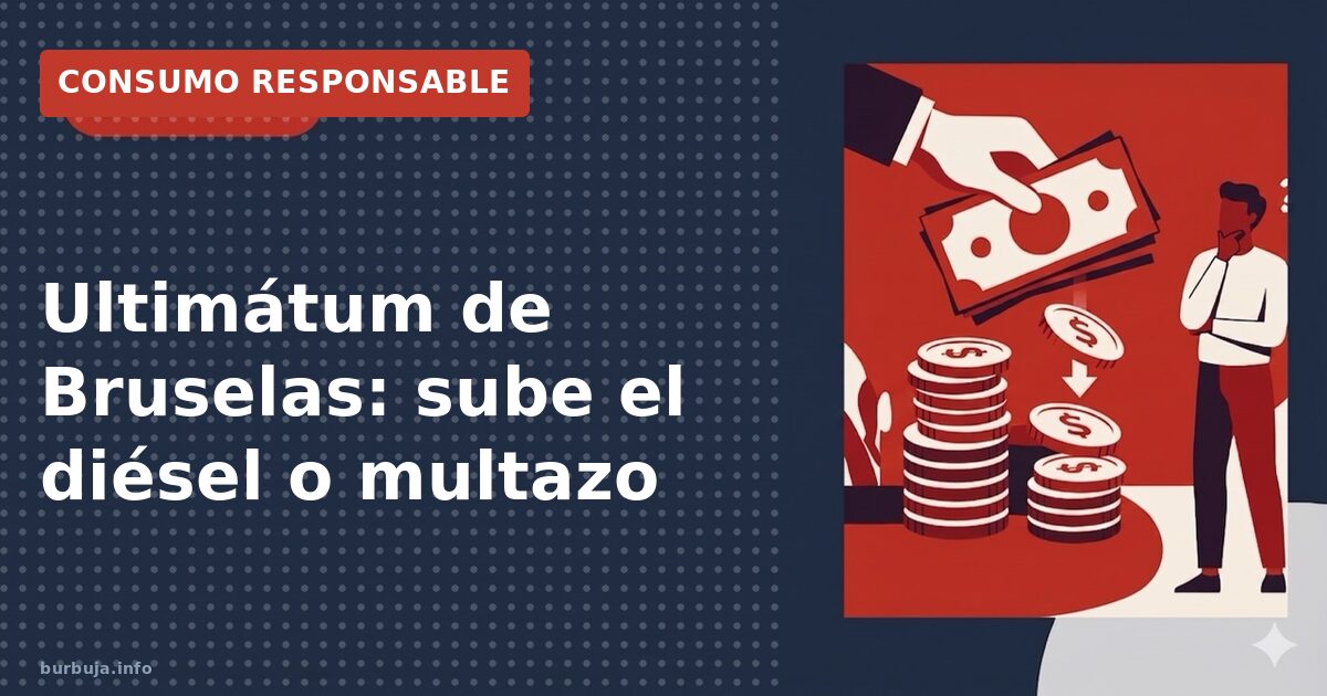 Subida del diésel: multa de 475 millones si España no cumple