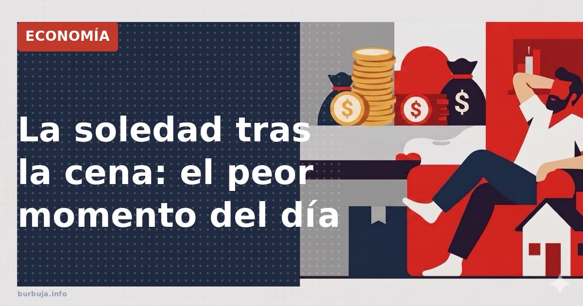 La hora más dura del día para quien vive solo