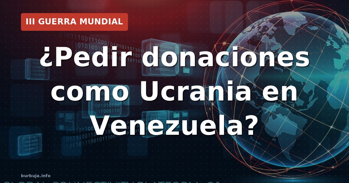 ¿Pedir donaciones como Ucrania en Venezuela?