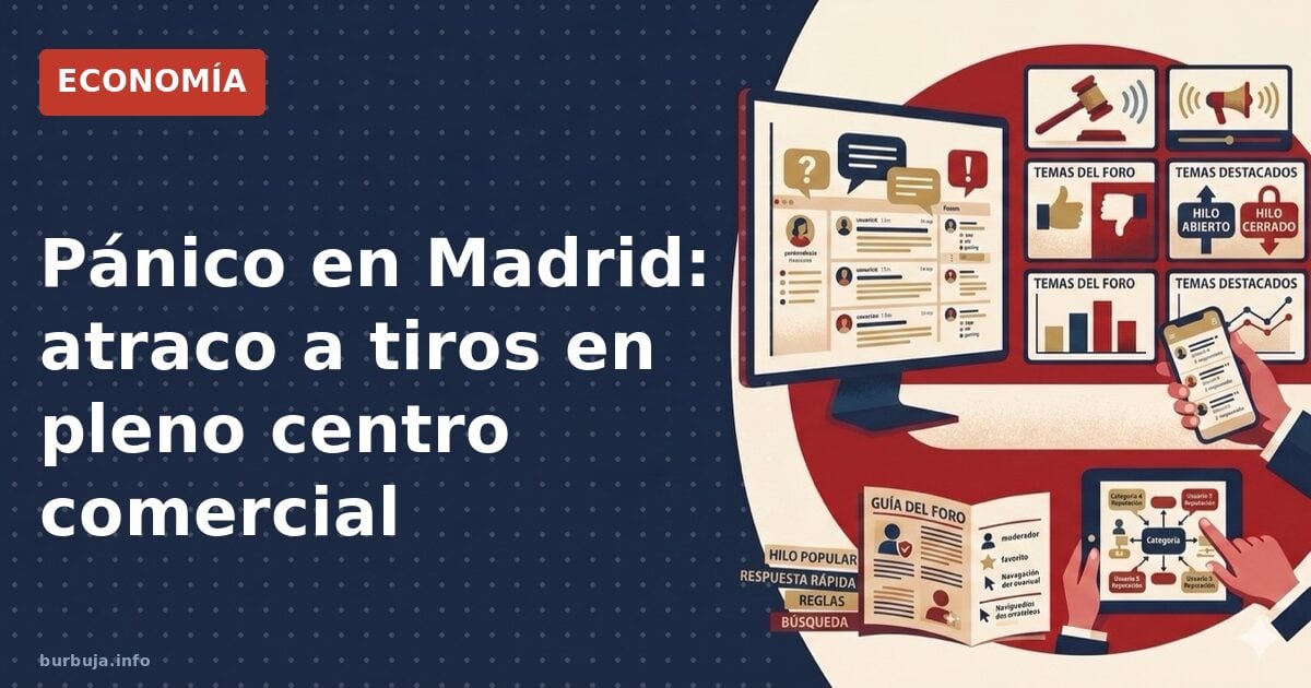 Atraco a tiros en Madrid: pánico en pleno centro comercial