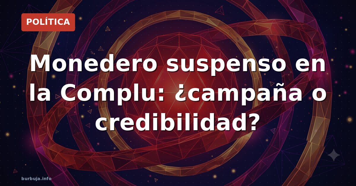 Monedero suspendido: ¿campaña o regeneración?