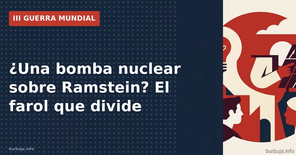 La amenaza nuclear sobre Ramstein reabre el debate sobre la disuasión