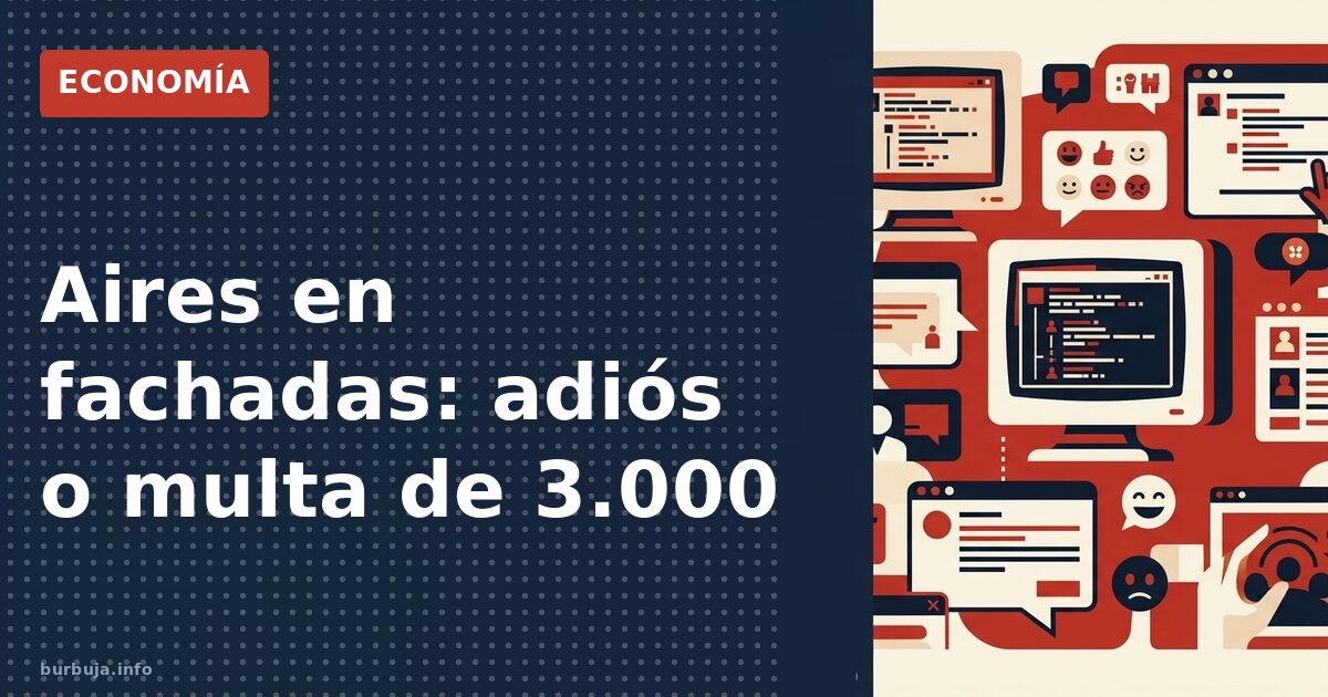 Multas de 3.000€ por aire acondicionado en fachada