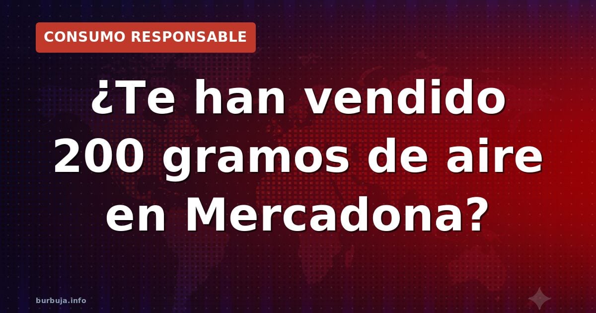 ¿Te han vendido 200 gramos de aire en Mercadona?