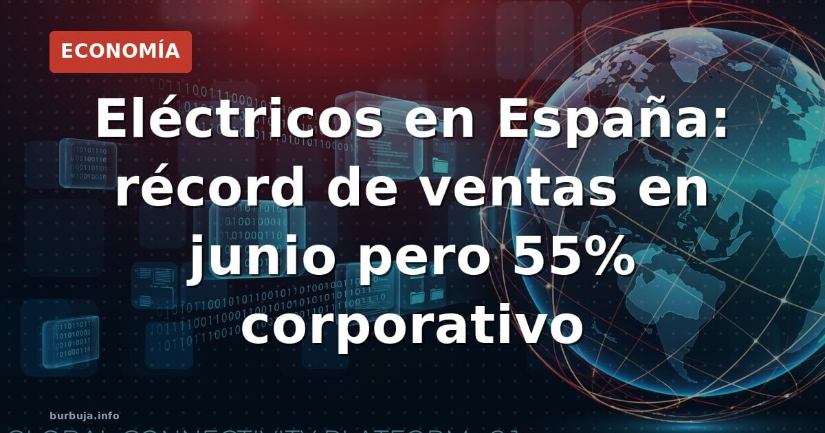 Eléctricos en España: récord de ventas en junio pero 55% corporativo