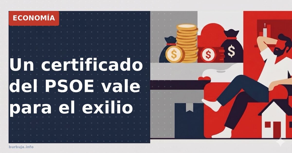 Un certificado del PSOE vale para el exilio