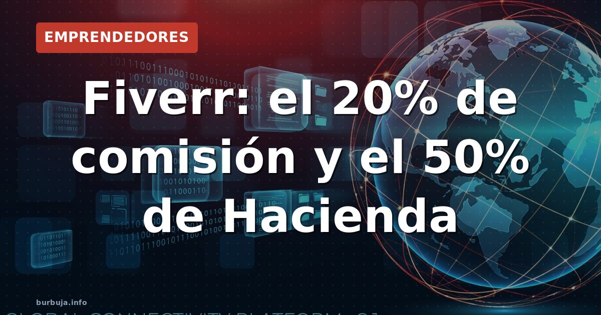 Fiverr: el 20% de comisión y el 50% de Hacienda
