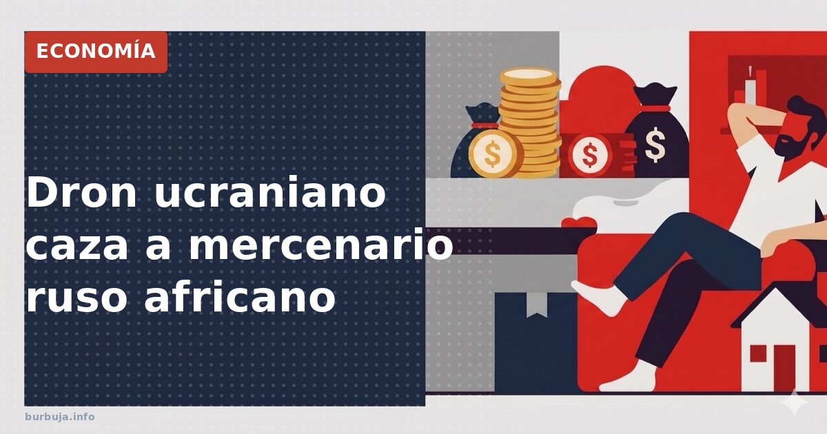 Dron ucraniano caza a mercenario africano de Rusia
