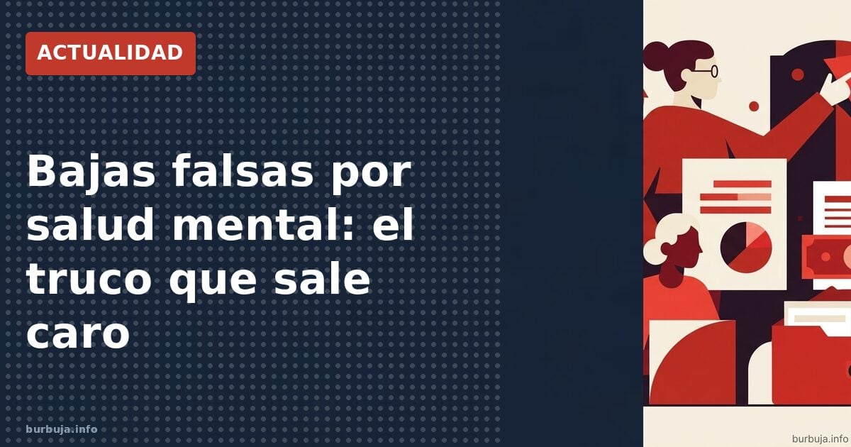 Bajas falsas por salud mental: el truco que sale caro