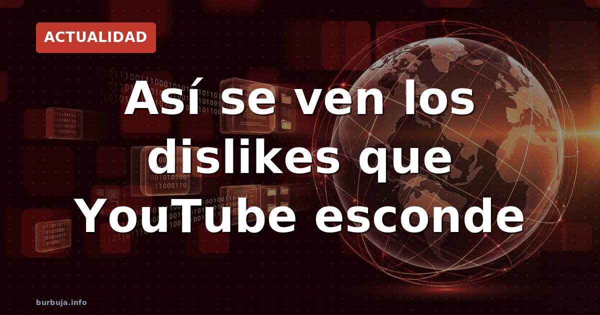 Así se ven los dislikes que YouTube esconde