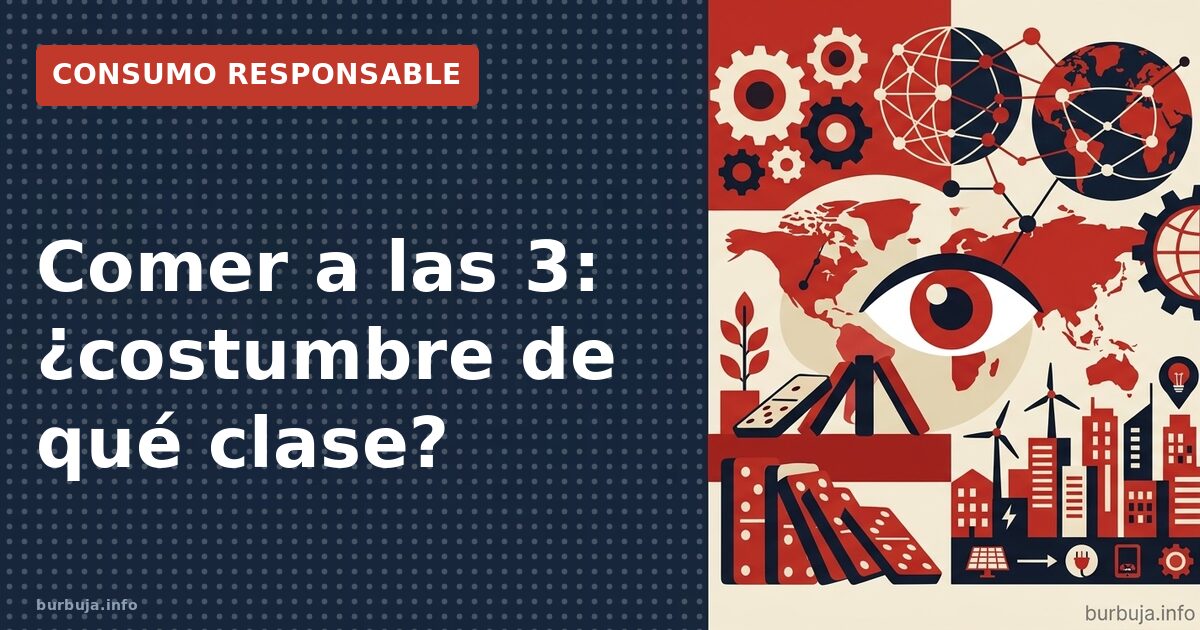 ¿Comer tarde te hace 'lumpen'?