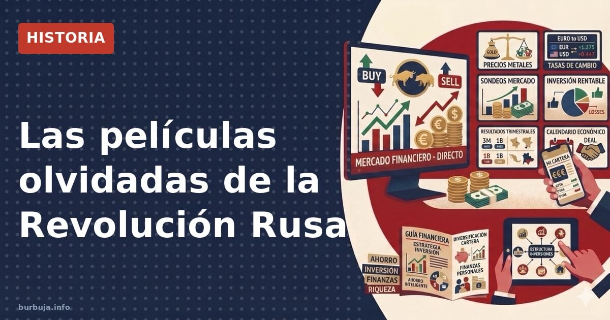 Fotograma de una escena de la película soviética sobre la Revolución Rusa, con soldados y banderas rojas