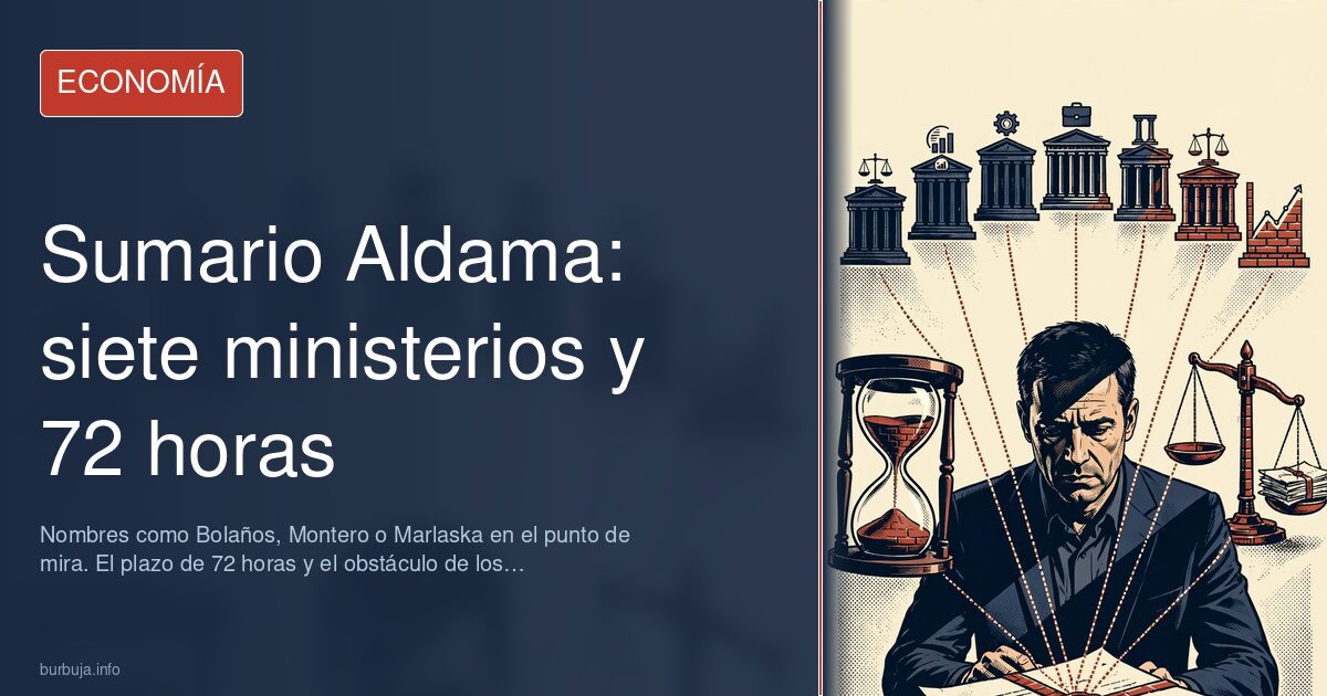Sumario Aldama: siete ministerios y 72 horas