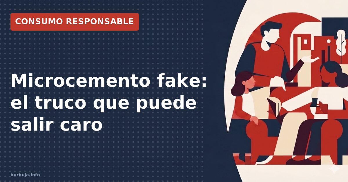Microcemento casero: la trampa del ahorro fácil
