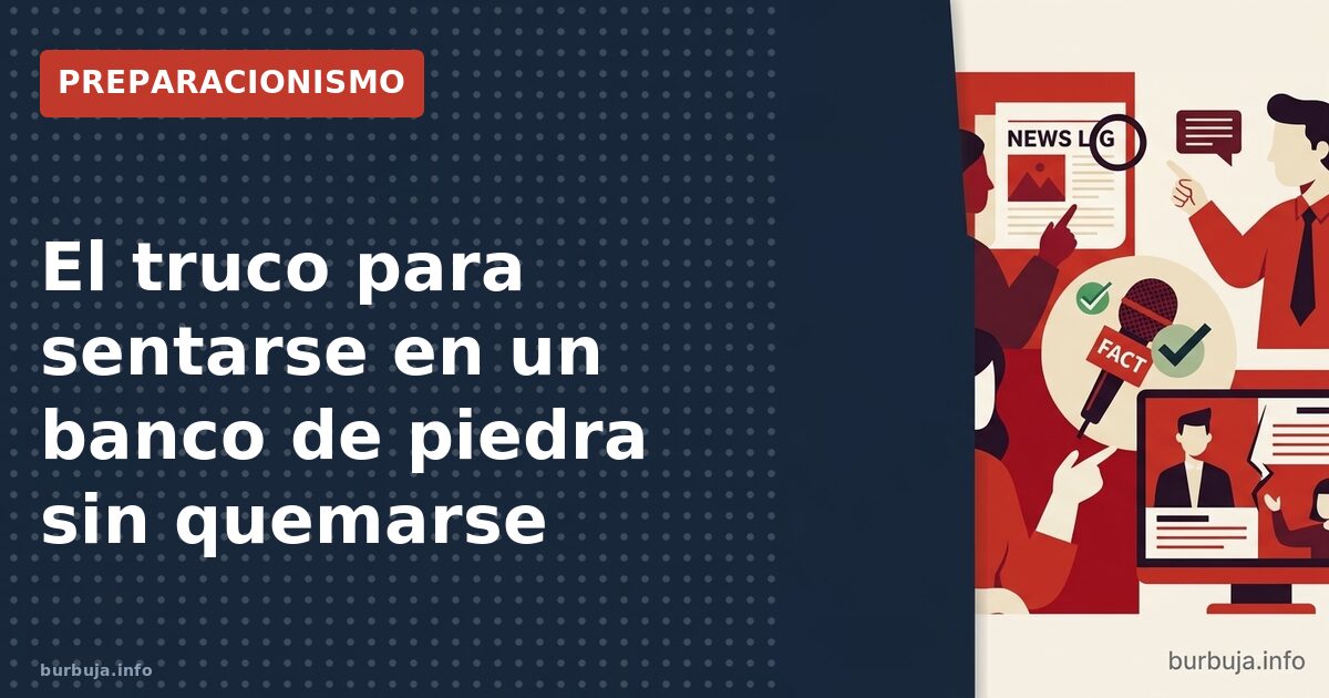 El truco para sentarse en un banco de piedra sin quemarse
