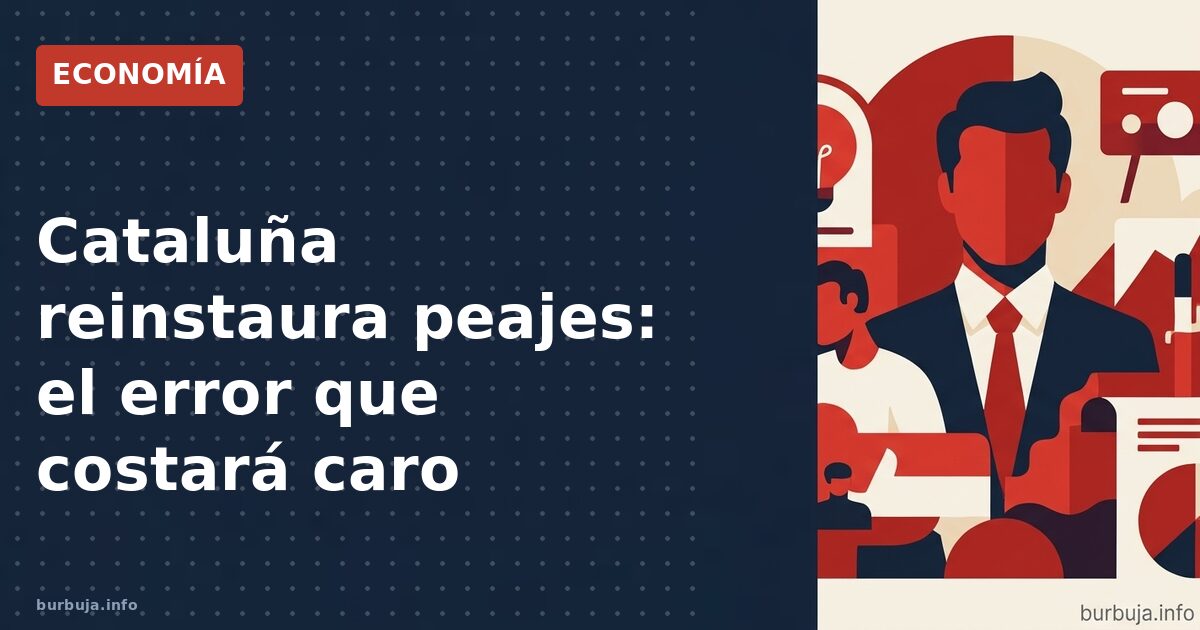 Illa admite error: vuelven los peajes a Cataluña