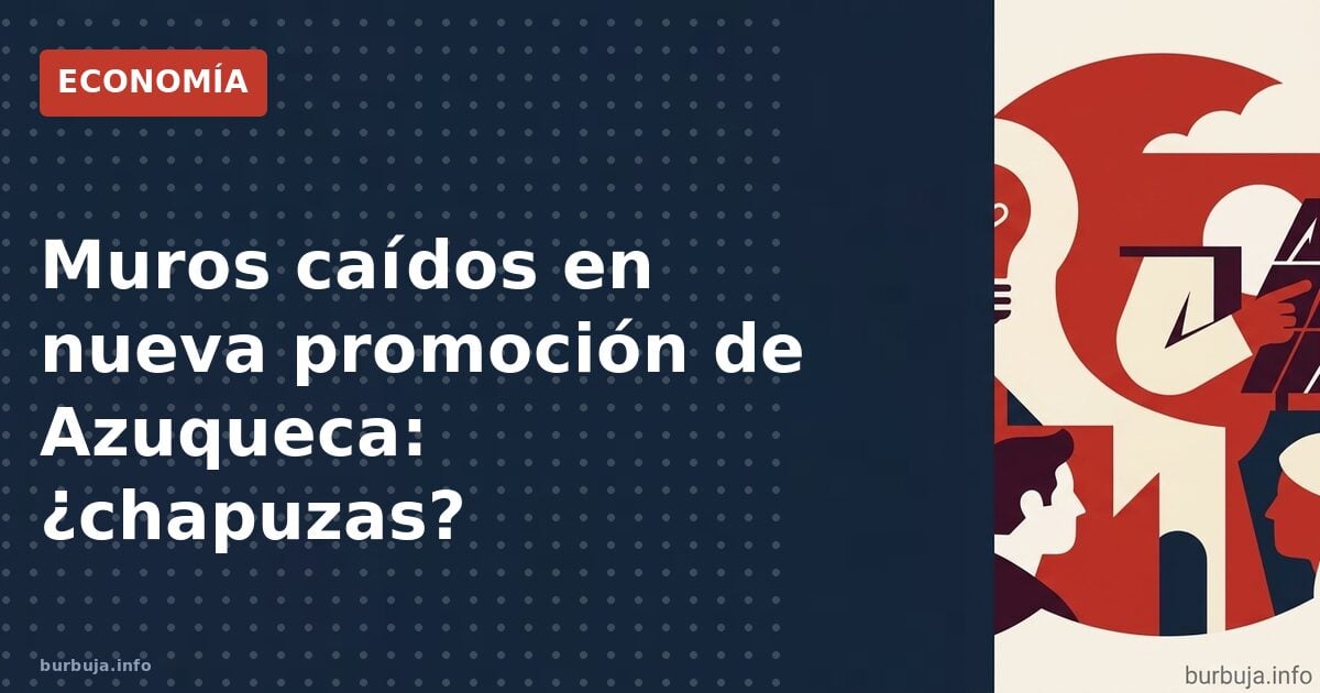 Desplome de ladrillos en obra nueva de Azuqueca