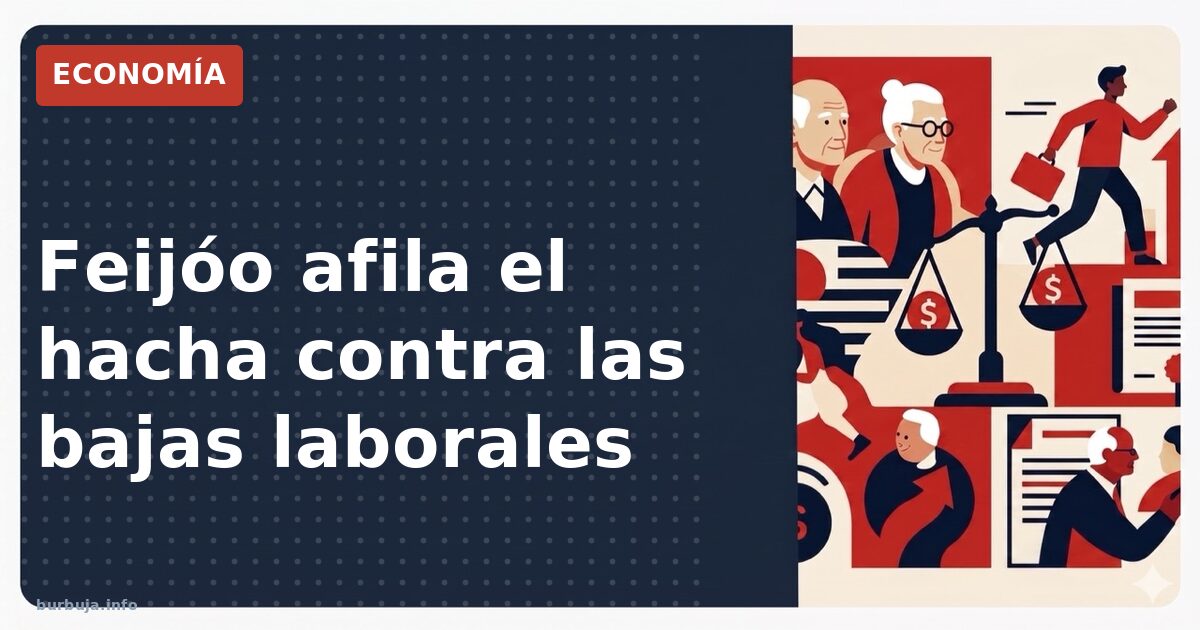 Feijóo afila el hacha contra las bajas laborales