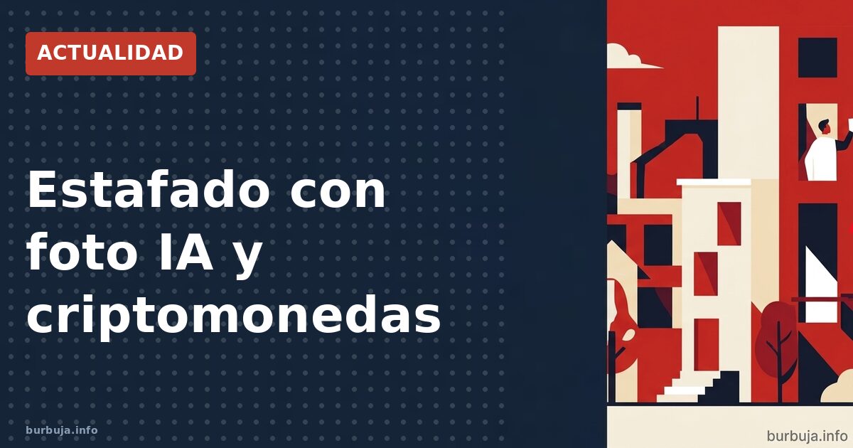 Estafado con foto IA y criptomonedas