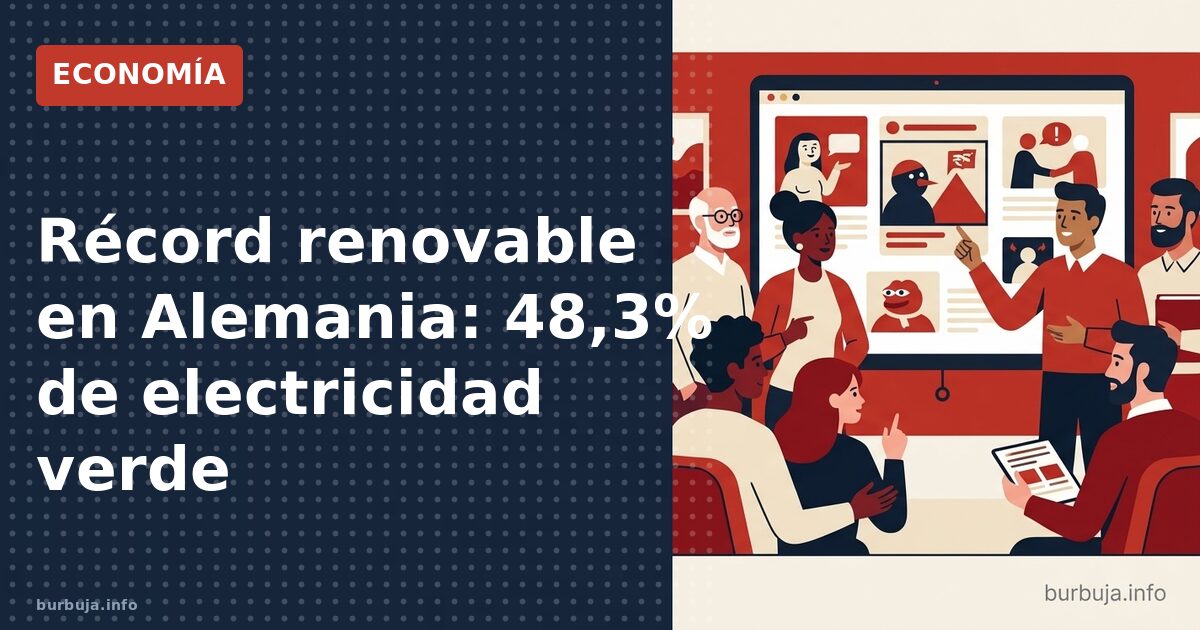 Récord renovable en Alemania: 48,3% de electricidad verde