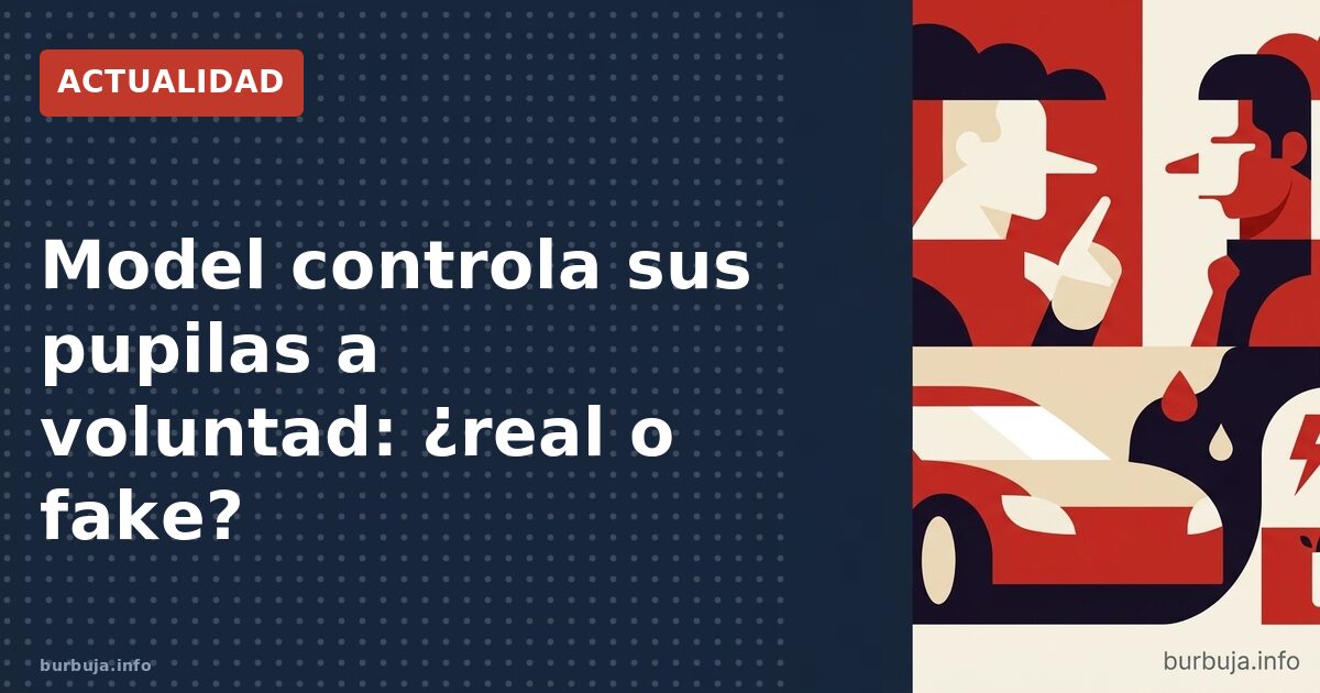 Model controla sus pupilas a voluntad: ¿real o fake?