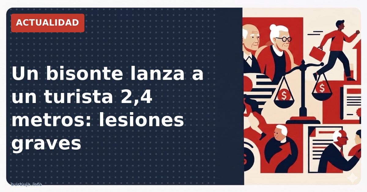 Bisonte lanza a turista 8 pies al aire