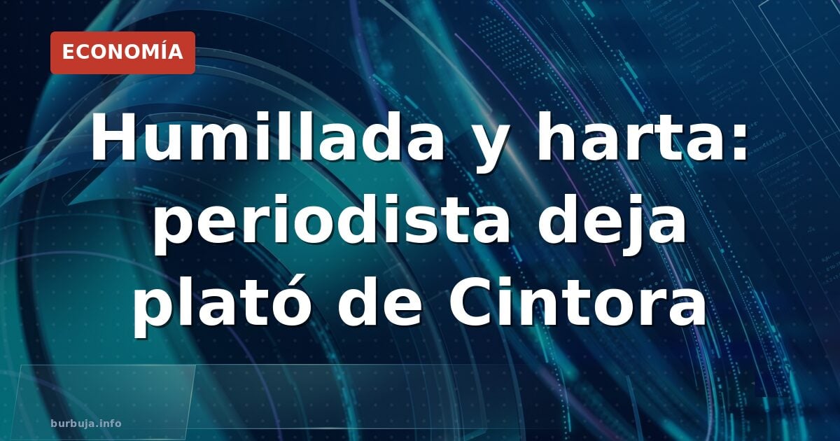 Humillación en directo: periodista abandona a Cintora