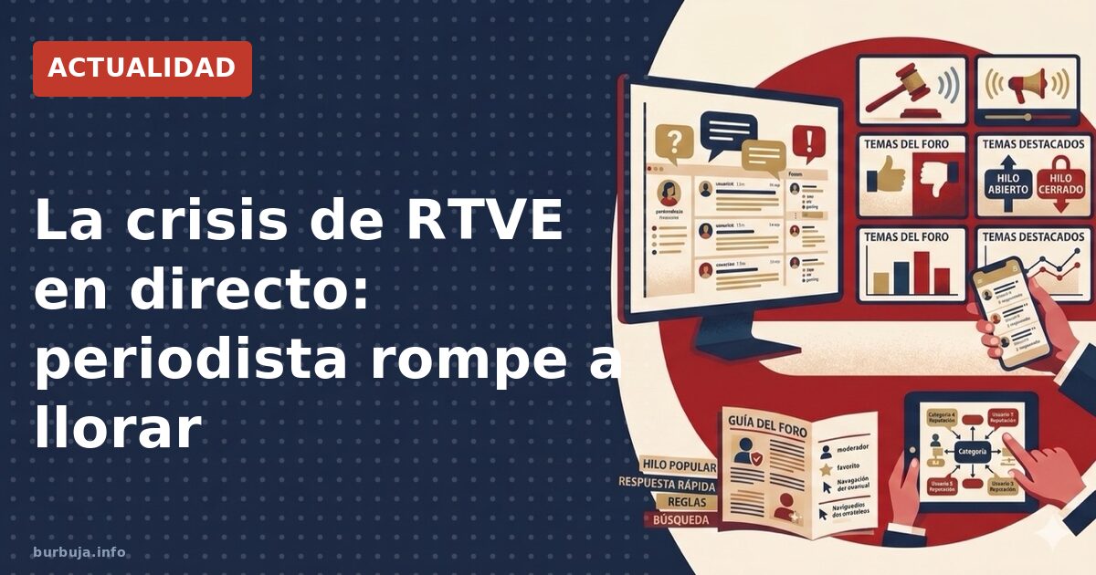 RTVE: periodista llora y abandona el plató en directo
