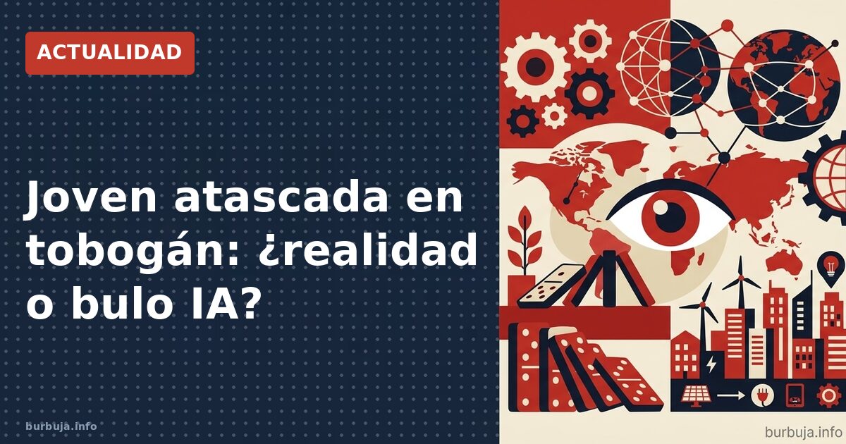 Joven atascada en tobogán: ¿realidad o bulo IA?
