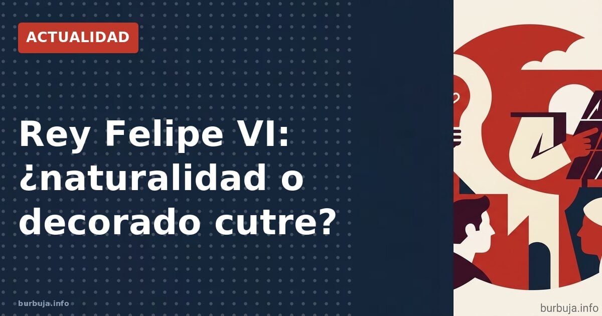 Rey Felipe VI: ¿naturalidad o decorado cutre?
