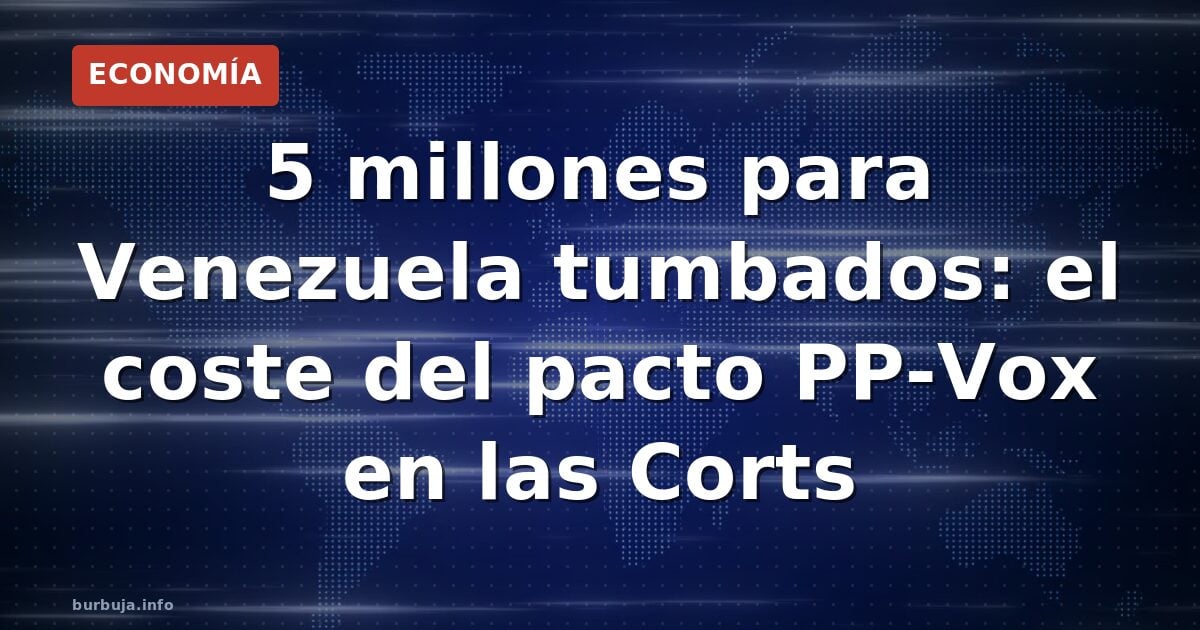 PP y Vox tumban ayuda a Venezuela y recortan igualdad