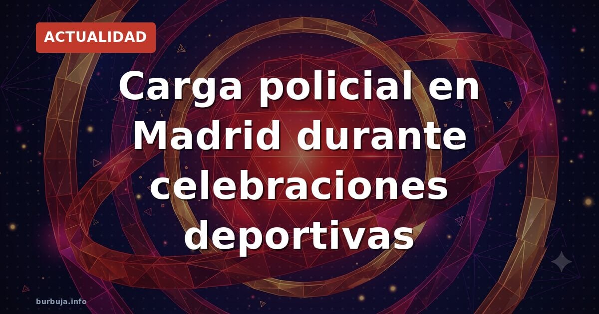 Carga policial en celebración futbolística