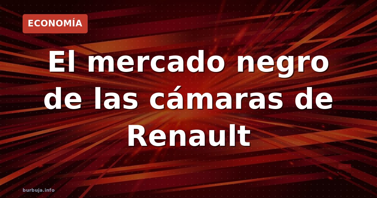 El negocio negro de las cámaras de Renault