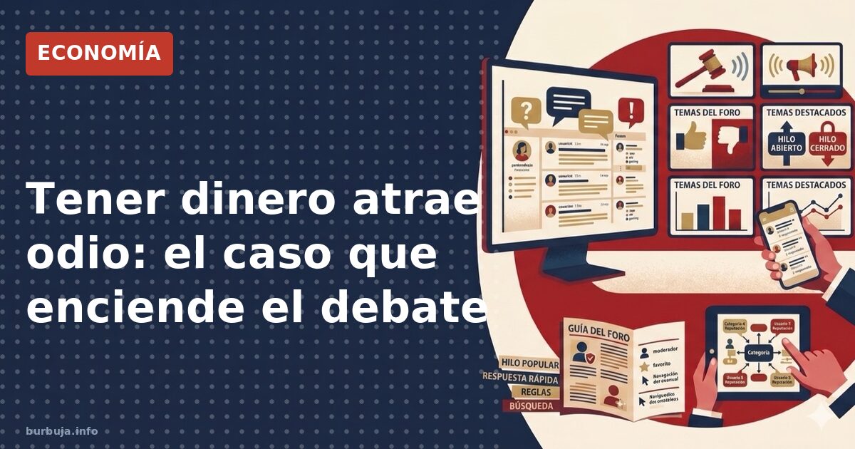Tener dinero atrae odio: el caso que enciende el debate