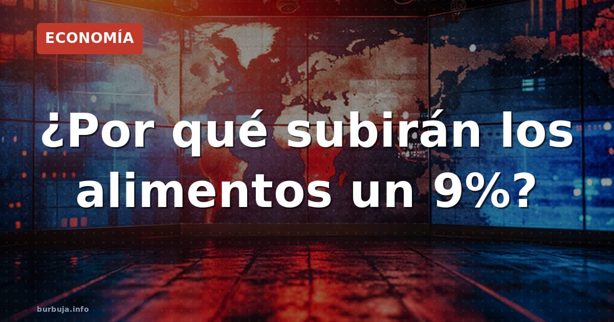 ¿Por qué subirán los alimentos un 9%?