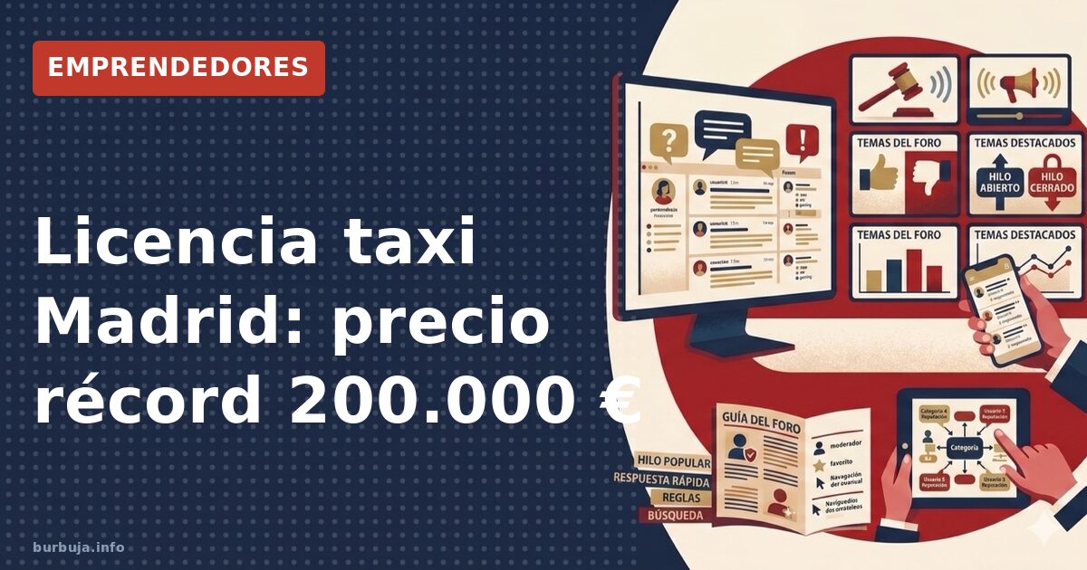 Licencia taxi Madrid: precio récord 200.000 €