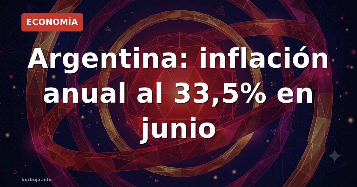 Argentina: inflación anual 33,5% en junio de 2026