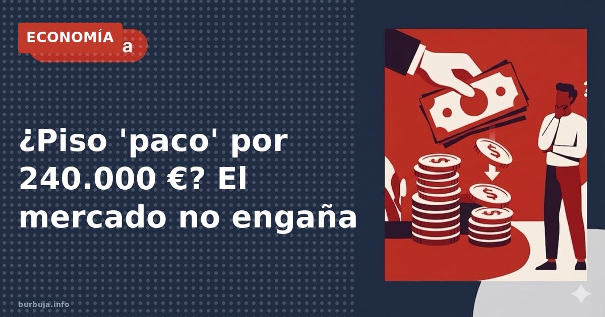¿Piso 'paco' por 240.000 €? El mercado no engaña