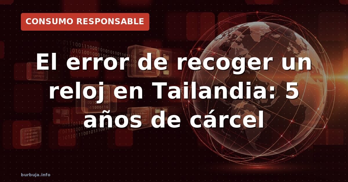 Cogiste un reloj en el aeropuerto de Tailandia? Puedes acabar en prisión