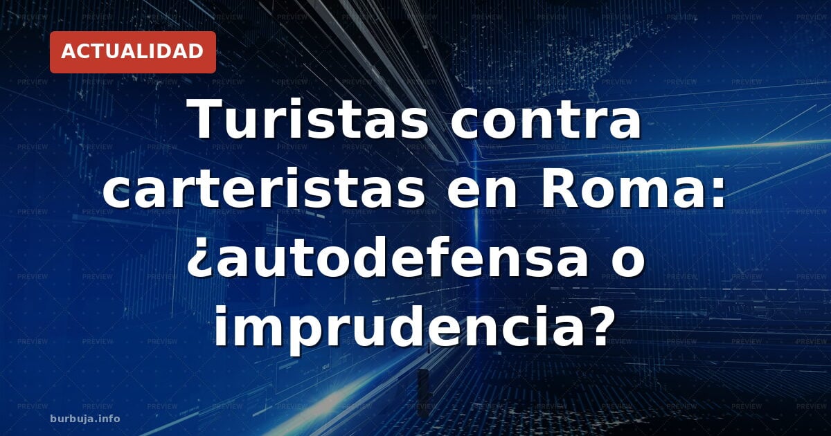 Pelea entre turistas y carteristas en Roma