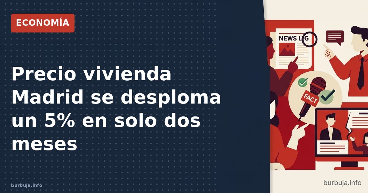 Caída histórica del precio de vivienda en Madrid