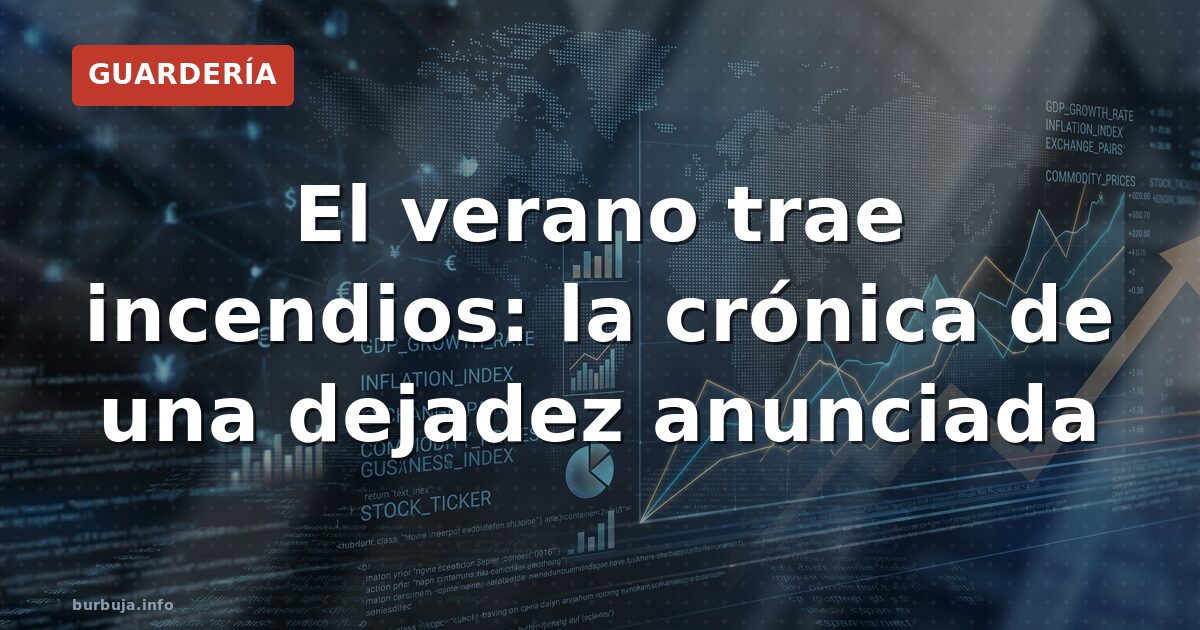 El verano trae incendios: la crónica de una dejadez anunciada