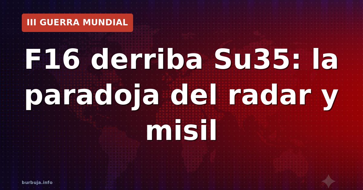 F-16 derriba un Su-35: primera victoria aire-aire confirmada