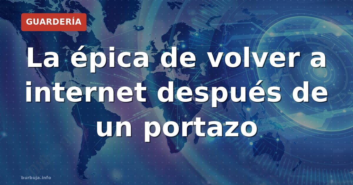 La épica de volver a internet después de un portazo
